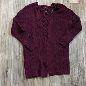 Sweet Wanderer Deep Burgundy Cardigan
